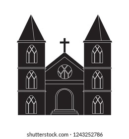 Abstract cute church