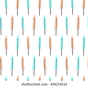 Abstract cute color trees design with pink and blue on white background pattern seamless backdrop wallpaper. Vector image