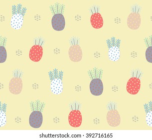 Abstract cute colorful coral exotic design with dot on smooth background pattern seamless wallpaper. Vector image