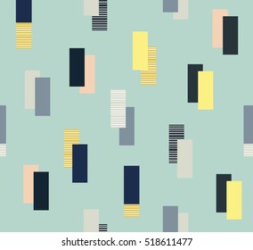 Abstractas diseño cuadrado geométrico colorido lindo con línea en el Fondo de pantalla de fondo transparente de patrón de fondo azul. Imagen de Vector