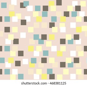 Abstract cute colorful overlap square design pattern seamless background wallpaper. Vector image