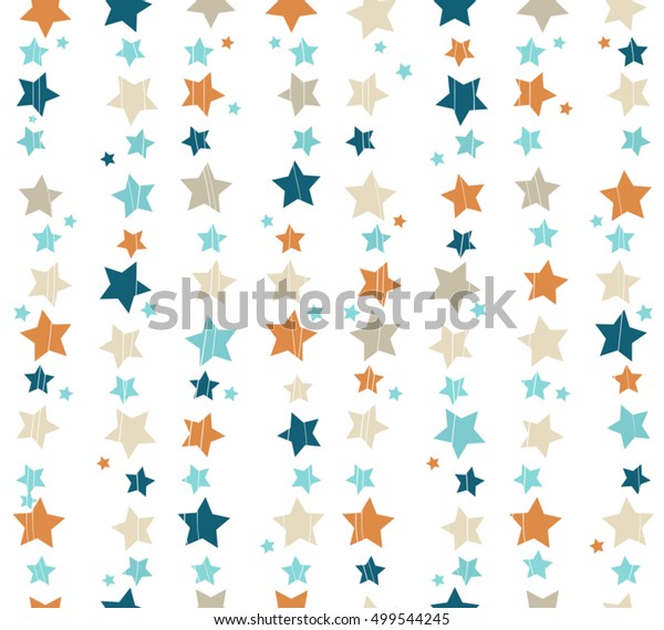 Abstract Cute Colorful Stars On White Stock Vector (Royalty Free ...