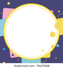 Abstract cute decorative frame design background with empty space vector