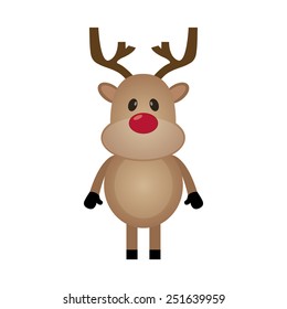 abstract cute deer on a white background