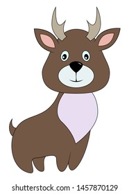 Abstract cute deer. Vector illustration.