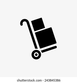 abstract cute delivery symbol on a white background