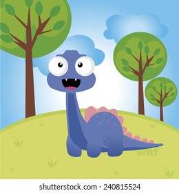 abstract cute dinosaur on a special background