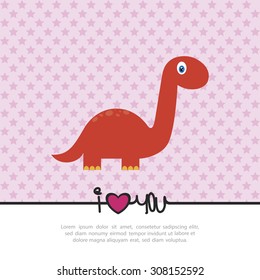 Abstract cute dinosaur on a special background