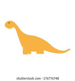 Abstract cute Dinosaur on a white background