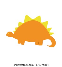 Abstract cute Dinosaur on a white background