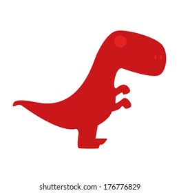 Abstract cute Dinosaur on a white background