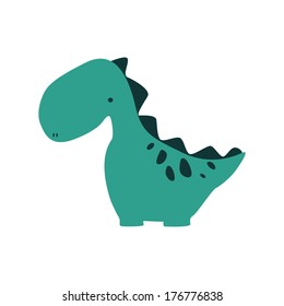 Abstract cute Dinosaur on a white background