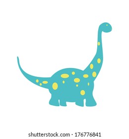 Abstract cute Dinosaur on a white background