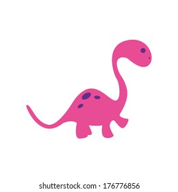 Abstract cute Dinosaur on a white background