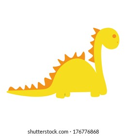Abstract cute Dinosaur on a white background