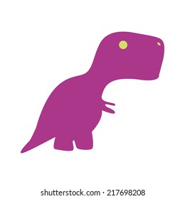abstract cute dinosaur on a white background