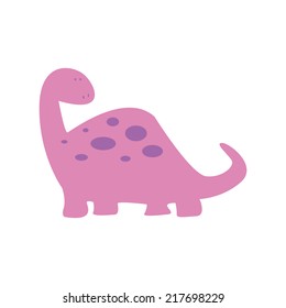 abstract cute dinosaur on a white background