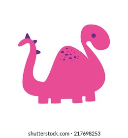 abstract cute dinosaur on a white background