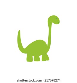 abstract cute dinosaur on a white background