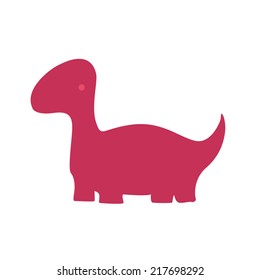 abstract cute dinosaur on a white background