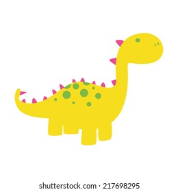 abstract cute dinosaur on a white background