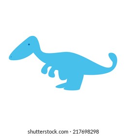 abstract cute dinosaur on a white background
