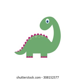 Abstract cute dinosaur on a white background