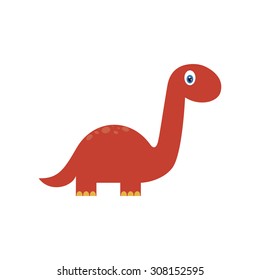 Abstract cute dinosaur on a white background