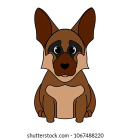 Abstract cute dog