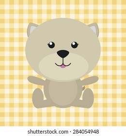 abstract cute dog on a special background