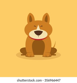 abstract cute dog on a special background