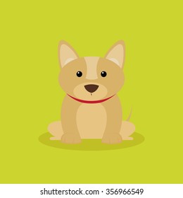 abstract cute dog on a special background