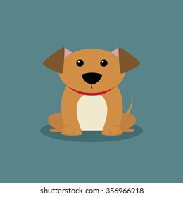 abstract cute dog on a special background