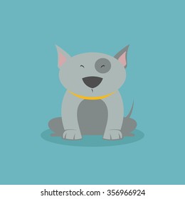 abstract cute dog on a special background