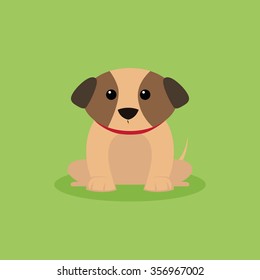 abstract cute dog on a special background