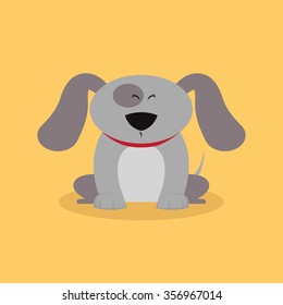 abstract cute dog on a special background