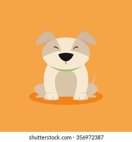 abstract cute dog on a special background