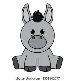 Abstract cute donkey