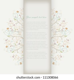 Abstract cute doodle brochure beauty template card with your text for background, backdrop, frame, gift, invitation, illustration, art texture, retro banner, design element, poster vector set eps 10