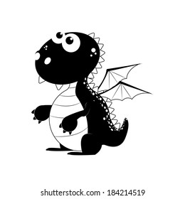 abstract cute dragon on a blue background