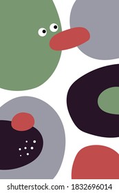 abstract cute duck face background