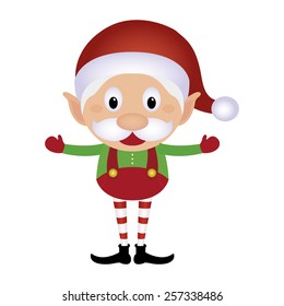 abstract cute elf on a white background