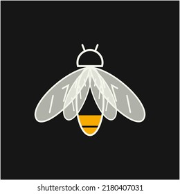 Abstract Cute Firefly Vector Illustration