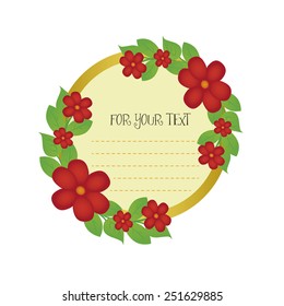 abstract cute flower making a special decoration on a white background