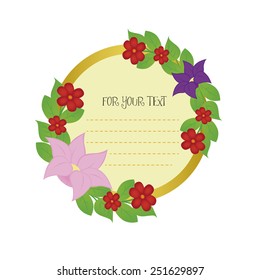 abstract cute flower making a special decoration on a white background