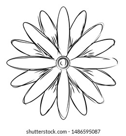 abstract cute flower on a white background