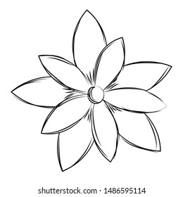 abstract cute flower on a white background