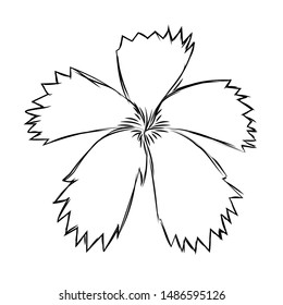 abstract cute flower on a white background
