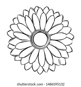 abstract cute flower on a white background