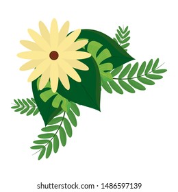 abstract cute flower on a white background